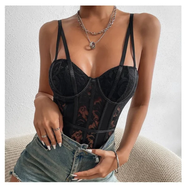 BeLadyNight LBS307 Floral Lace Bodysuit - Image 15