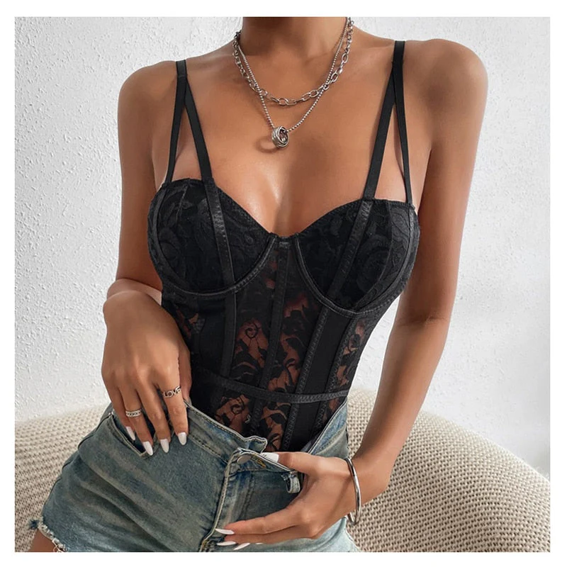 BeLadyNight LBS307 Floral Lace Bodysuit - Image 15