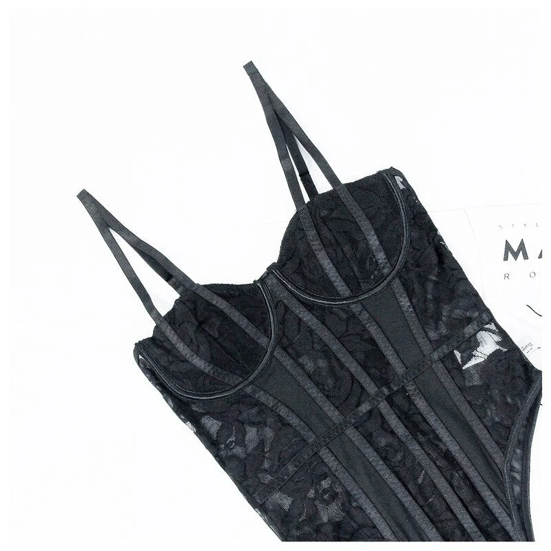 BeLadyNight LBS307 Floral Lace Bodysuit - Image 13